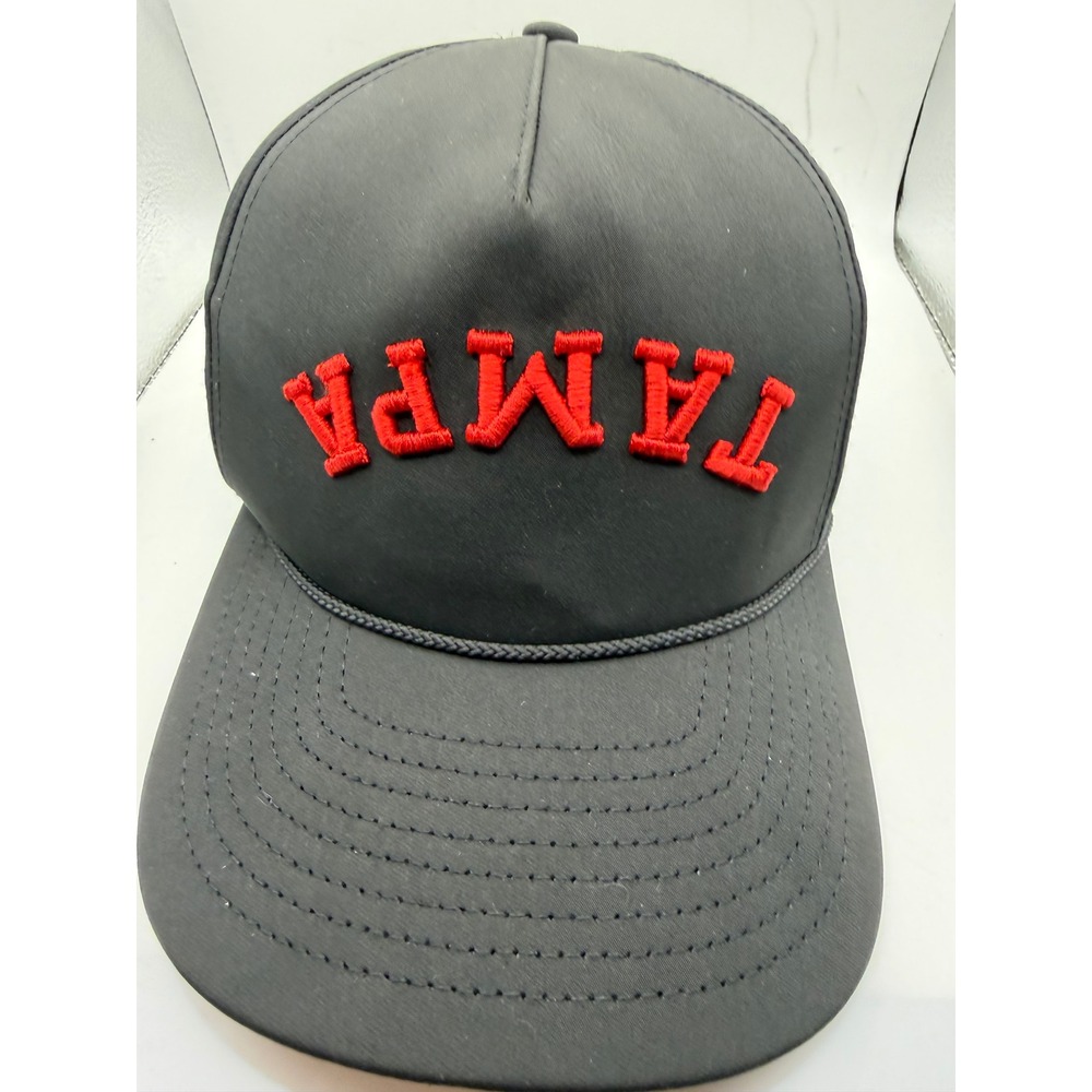 Imperial Tampa Reversed Snapback Hat Black Red Rope Cap One Size 5054 Florida